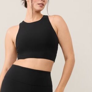 Athleta Conscious Crop Bra A-C Black Powervita XL